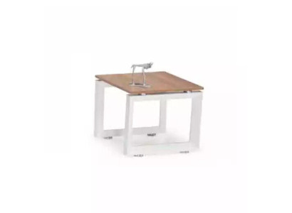 Moderner Weiß-Brauner Couchtisch Holzmöbel Exklusives Design Büro Möbel