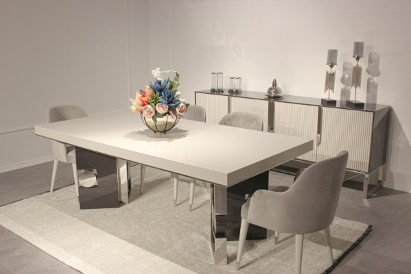 Esszimmer Design Set 6 tlg Design Esstisch mit 4х Stühle Modern Sideboard