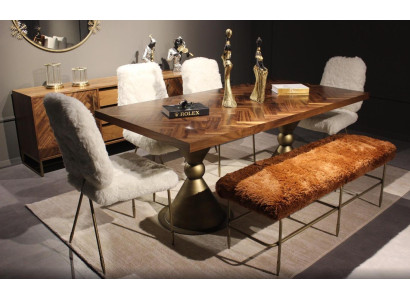 Esszimmer Set Esstisch 4x Stühle Sitzbank Modern Set Luxus Essgruppe