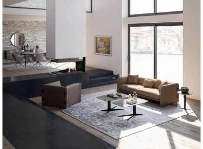 Komplett Möbel 6tlg Modern Dreisitzer Sofa Luxus Sessel Holz 2x Couchtisch