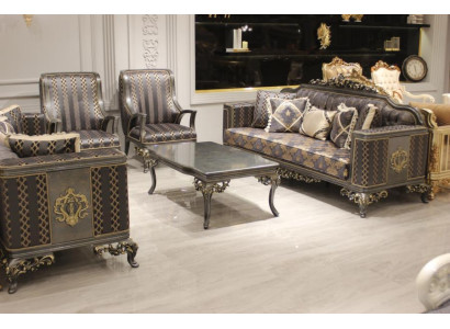 Luxuriöse Wohnzimmermöbel Elite Sofa 3 Sitzer Deluxe stilvollen Sessel