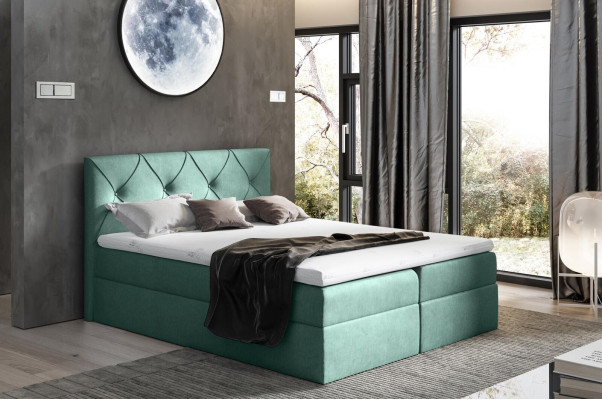 Modern Bett Schlafzimmer Betten 200x200 Boxspringbett Textil Design Doppel