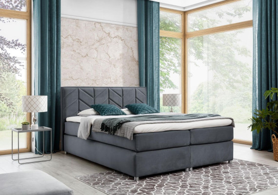 Bett Bettkasten Boxspringbett Schlafzimmer Polster Design Doppel Hotel Modern