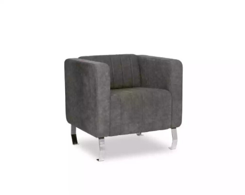Grau Sessel Modern Design Möbel Arbeitszimmer Neu Büro Textil