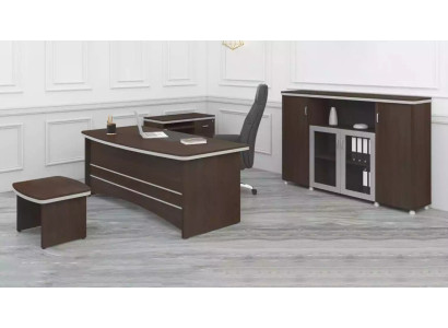Modernes Büro Set Schreibtisch Schrank Beistelltische Komplettes 4tlg