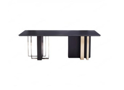 Schwarzer Designer Esstisch Esszimmer Möbel Tisch Luxus Holztische 240x100