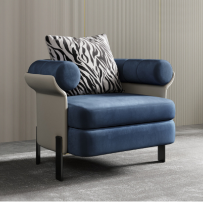 Sessel Lounge Designer Lehn Stuhl Polster Sofa 1 Sitzer Wohnzimmer Neu
