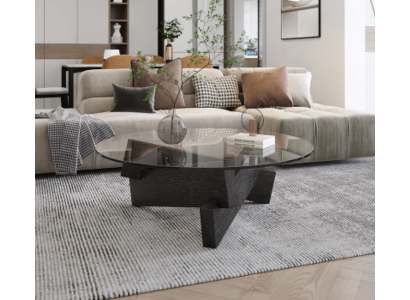 Couchtisch Design Möbel Luxus Neu schwarz Modern Wohnzimmer Holz Glas