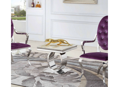 Couchtisch Design Stil Silber Tisch Wohnzimmer Moderne Möbel Edelstahl