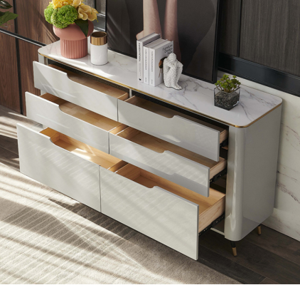Design Kommode Anrichte Sideboard Mit Schubladen Schrank Wohn Zimmer Neu
