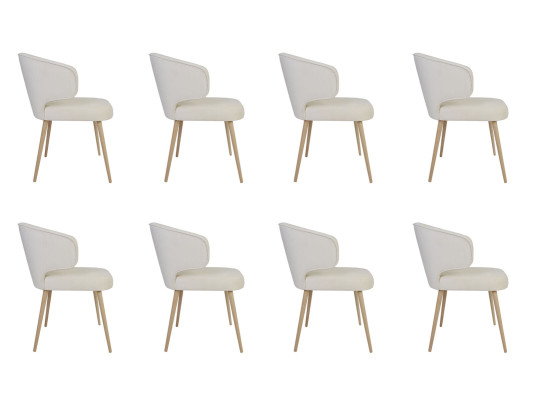 8x Stühle Stuhl Polster Design Lounge Club Sitz Lehn Garnitur Sessel Neu