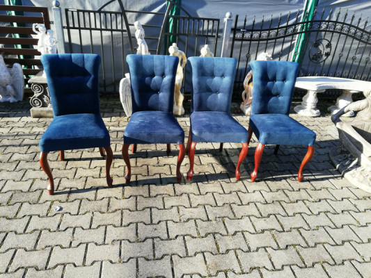 Esszimmer 4x Stuhl Set Stühle Garnitur Polster Lehn Wohnzimmer Holz