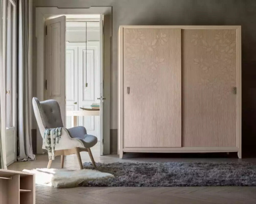 Schlafzimmer Kleiderschrank Material Holz Schrank Modern beige Schränke