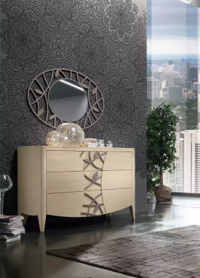 Schlafzimmer Kommode Spiegel Sideboard Kommoden Holz modernes Design Luxus