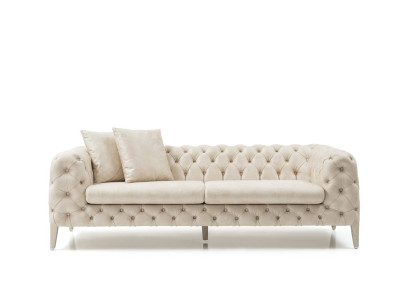 Wohnzimmer Weißer Viersitzer Designer Luxus Sofa 4-Sitzer Polstercouch Wohnzimmer Weißer Viersitzer Designer Luxus Sofa 4-Sitzer Polstercouch