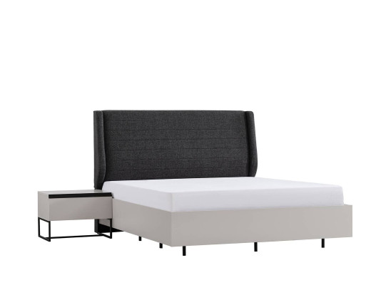 Schlafzimmer Garnitur Doppelbett Bett Nachttische Holz Set 7tlg Weiß