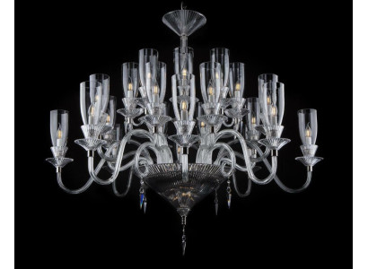 XXL Lampe 26x Kronleuchter Palast Villa D'Este Lichter Kristall Lampe Kronleuchter 