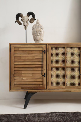 Essgruppe Essecke Esszimmer Esstisch Stühle Sideboard 6tlg Braun Holz 