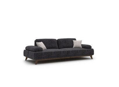 Sofa Zweisitzer Polstermöbel Sitzer Couch Polster Stoff Wohnzimmer Couchen Grau