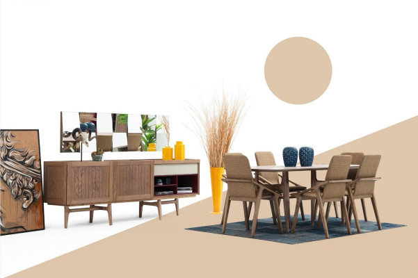 Sideboard Kommode Anrichte Holz Modern Braun Wohnzimmer Kommoden