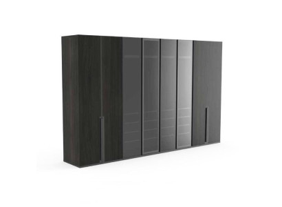 Kleiderschrank Schlafzimmer Luxus Schränke 8-türlger Schwarz Schrank 