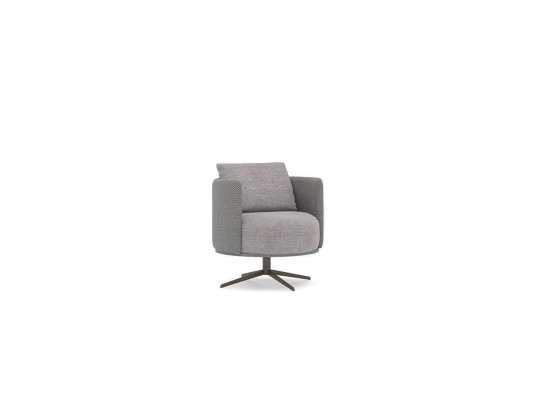Luxus Grau Sessel Wohnzimmer Polstermöbel Modern Design Neu Polster Stoff Textil