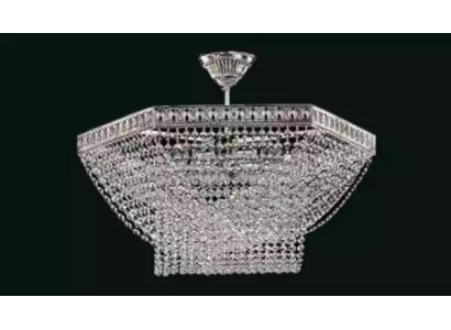 Luxus Lüster Deckenleuchter Silber Kronleuchter Deckenlampe Kristall