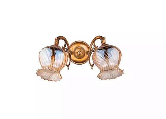 Wandleuchte Wandlampe Wandleuchten Art Lüster Wand Lampen Gold Glas