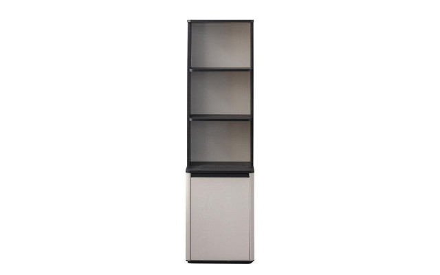 Weiß-schwarzer Bücherschrank Designer Bücherregal Kinder Standregal