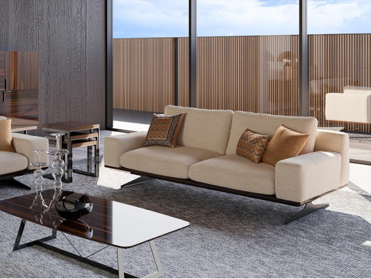 Wohnzimmer Sofa Dreisitzer Couch Textil Möbel Polstersofa Designer Einrichtung