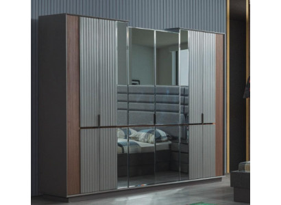 Moderner Glasschrank Luxus Kleiderschränke Schlafzimmer Holz Möbel Neu