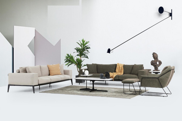 Moderner Grüner Sessel Cocktailsessel Ohrensessel Wohnzimmermöbel Design