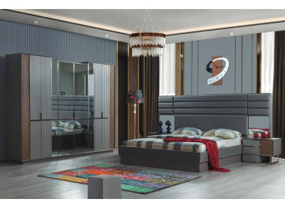 unkel-Braue Schlafzimmer Möbel Doppelbett Nachttische Schrank 4tlg Set unkel-Braue Schlafzimmer Möbel Doppelbett Nachttische Schrank 4tlg Set