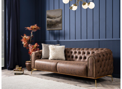 Chesterfield Sofa 3 Sitzer Couch Möbel Sofas Couchen Wohnzimmer 230cm