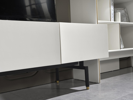 Wohnzimmer tv Ständer Möbel rtv Fernseher Sideboard Stil Weiß Luxus Holz