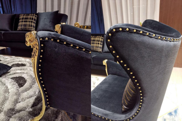 Luxus Sessel Couch Polster Möbel Einsitzer Couchen Sofa Ohrensessel