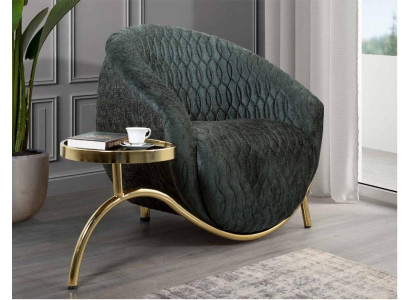 Grüner Polstersessel Designer Loungesessel Möbel Luxuriöser 1-Sitzer