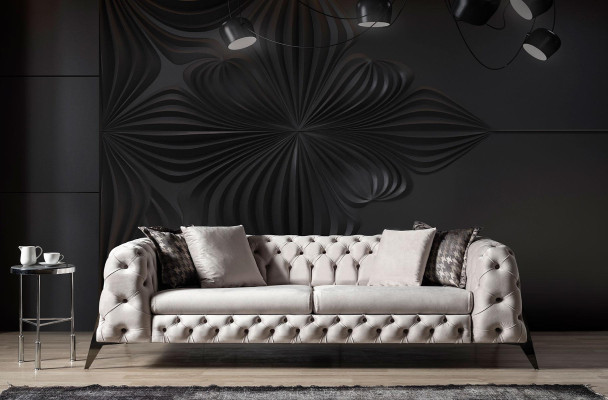Hellgraue Wohnzimmer Chesterfield Sofagarnitur 4+3 Sessel Luxus Sessel