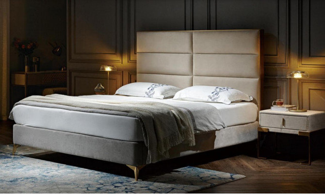 Bett 2x Nachttisch 3tlg. Schlafzimmer Set Design Luxus Schlafzimmer Hotel Möbel