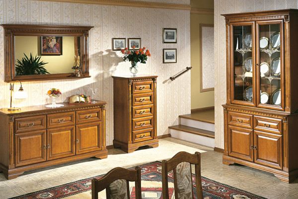 Klassischer Designer Spiegel Wandspiegel echten Holz Rahmen Kolonial Stil OL 2