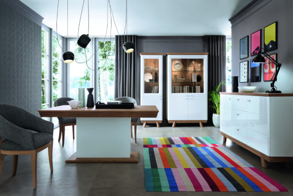 Moderner Vitrinen Schrank Wohnzimmer Hochschrank Hotel Vitrinen Aspen AS-W12