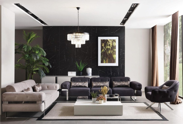 Wohnzimmer Design Sofa 3 Sitzer Polster Dreisitzer Couch Sofas beige