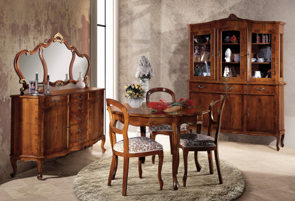 Rund Esstisch Esszimmer Tisch Ausziehbarer Luxus Tische Holz Italienische Möbel