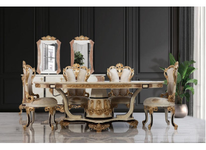 Luxus Stuhl Set 6x Stühle Essgruppe Garnitur Esszimmer stühle Klassisch Sessel