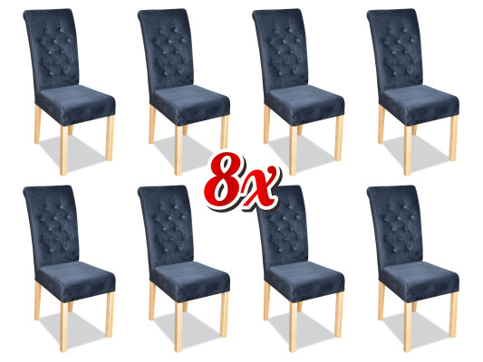 Mehrfarbige Chesterfield x8 Stühle Designer Luxus Sessel Polsterstühle Lehnstühle