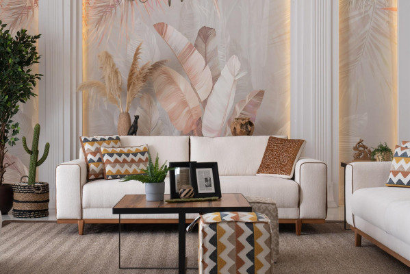 Stilvoll Sofagarnitur 3+2+1 Sitz Sessel Hochwertig Möbel Luxus Designen