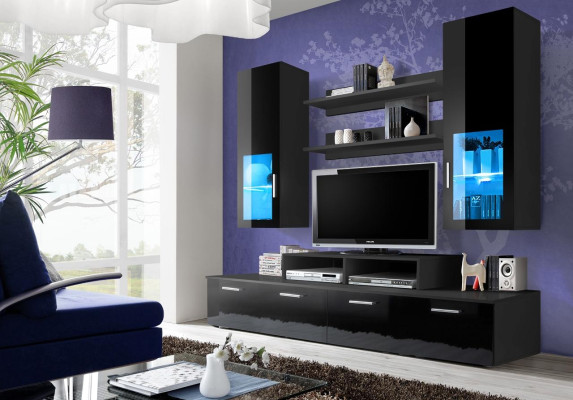 Wohnwand Holz Stil Modern Luxus Wohnzimmer Möbel Wandschrank Komplett