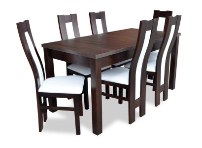 Esszimmer Tisch Klassische Stuhlgruppe 6x Stühle 7tlg. Set Sitzgruppe