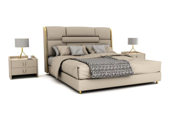 Schlafzimmer Möbel Designer Bett Holzgestell Doppelbett Moderne Betten