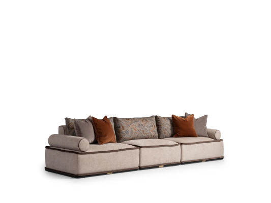 Viersitzer Sofa 4 Sitzer Couch Stoffsofa Polstersofa Moderne Grau